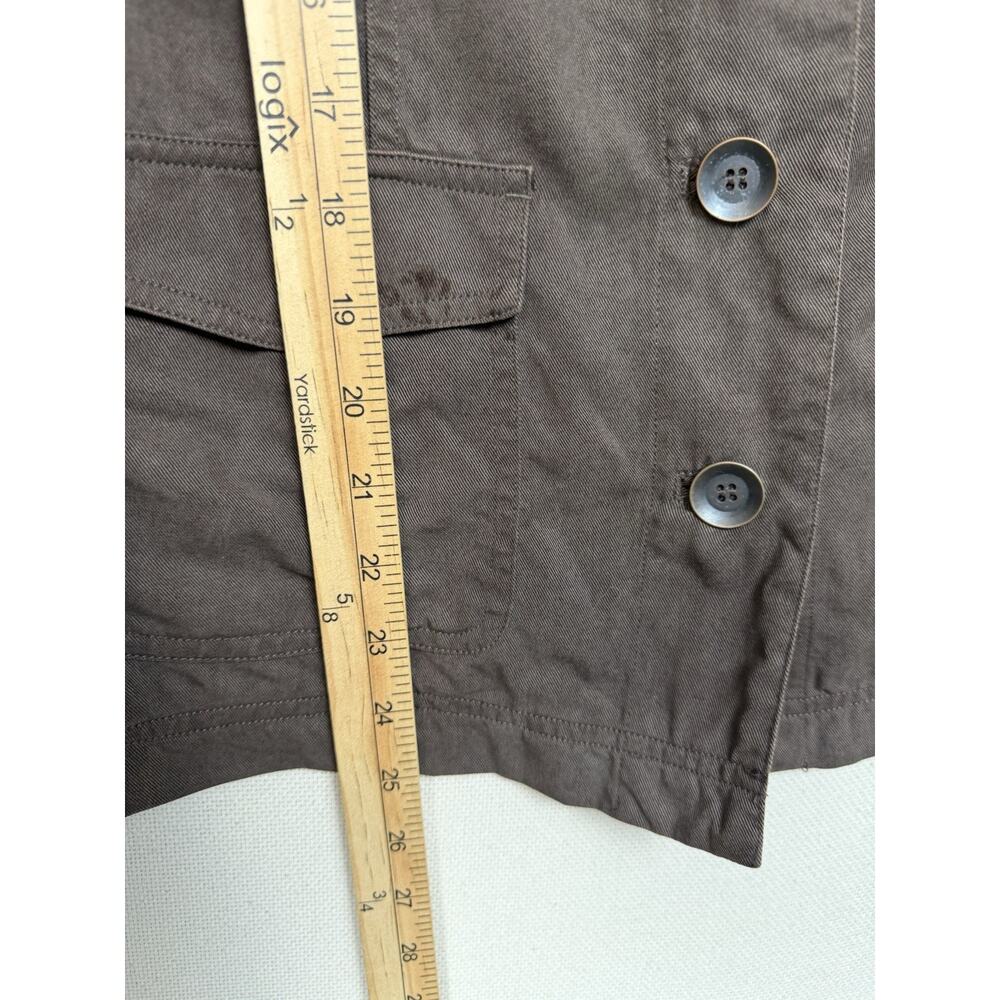 Christopher & Banks Women's Jacket Button Up Brown Sz M Lightweight Pockets - Picture 12 of 16